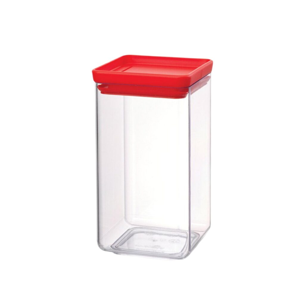 Brabantia Square Canister 1.6L - Red
