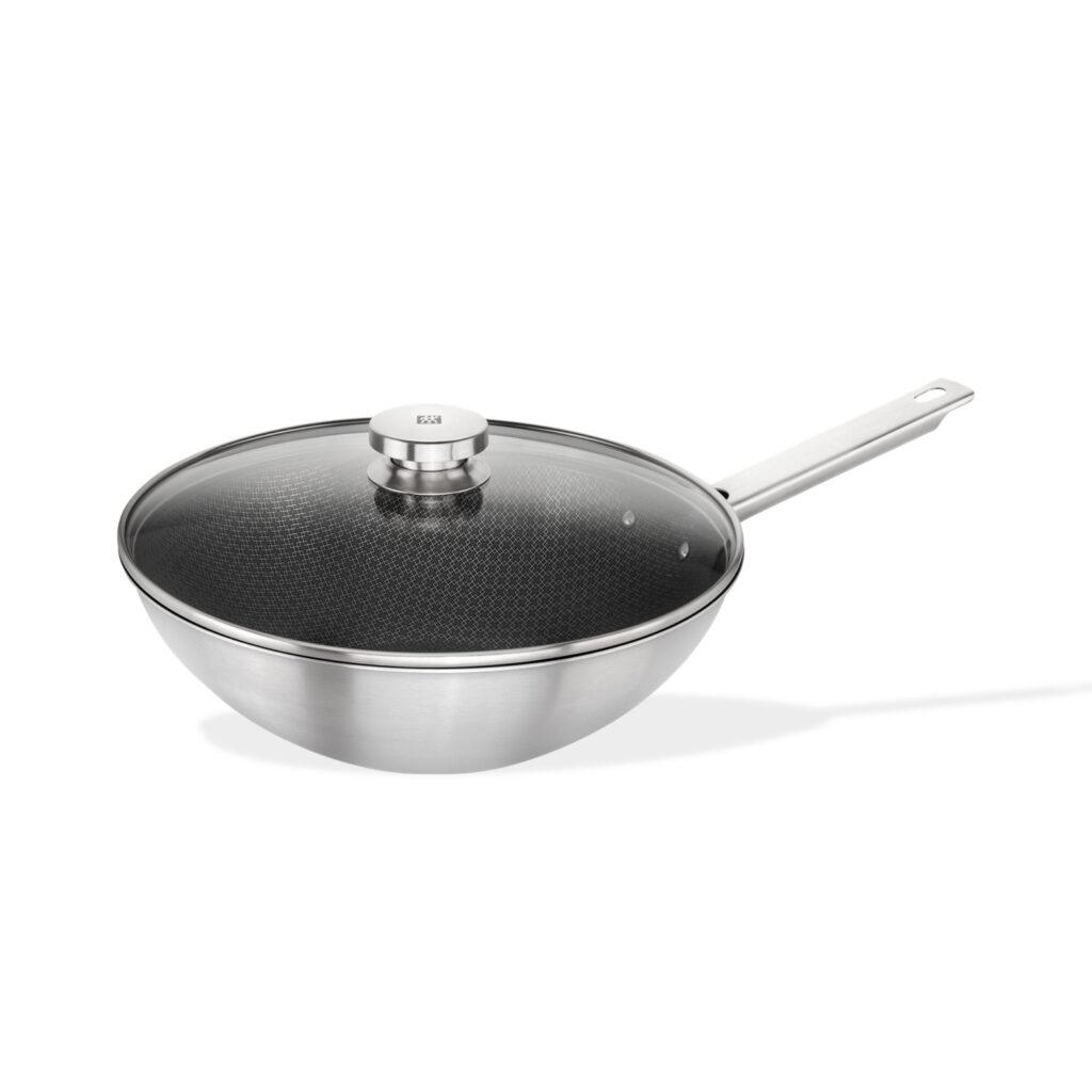 Zwilling Joy Non-Stick 18/10 Stainless Steel Wok 30 cm with Honeycomb coated