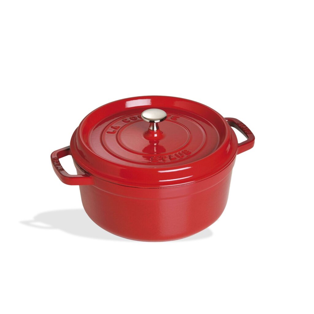 Staub Cast Iron Round Cocotte, 24 cm - Cherry