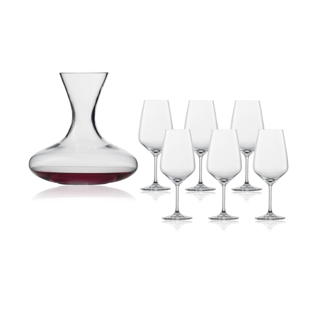 Schott Zwiesel Taste Bordeaux Box of 6 + Muse Decanter 1000ml (Separate Pkg.)